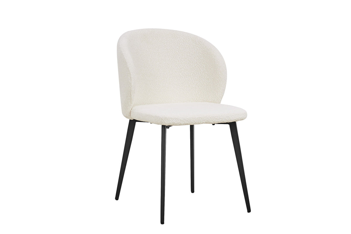 Chaise Toledo – Bouclé blanc – vue 4