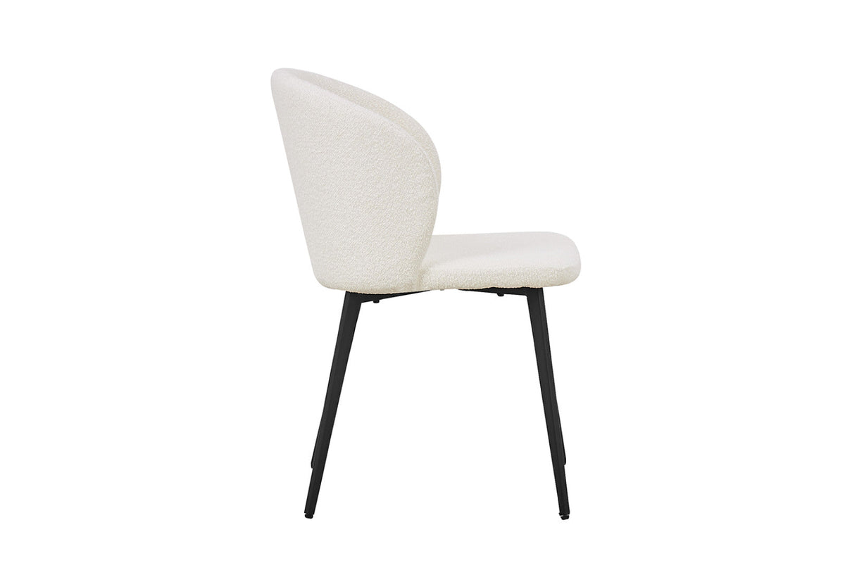 Chaise Toledo – Bouclé blanc – vue 5
