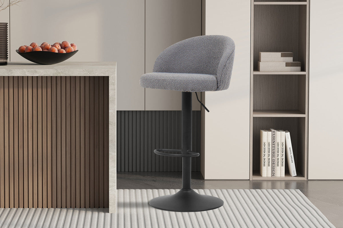 Tabouret de bar Arda – Gris clair – vue 3