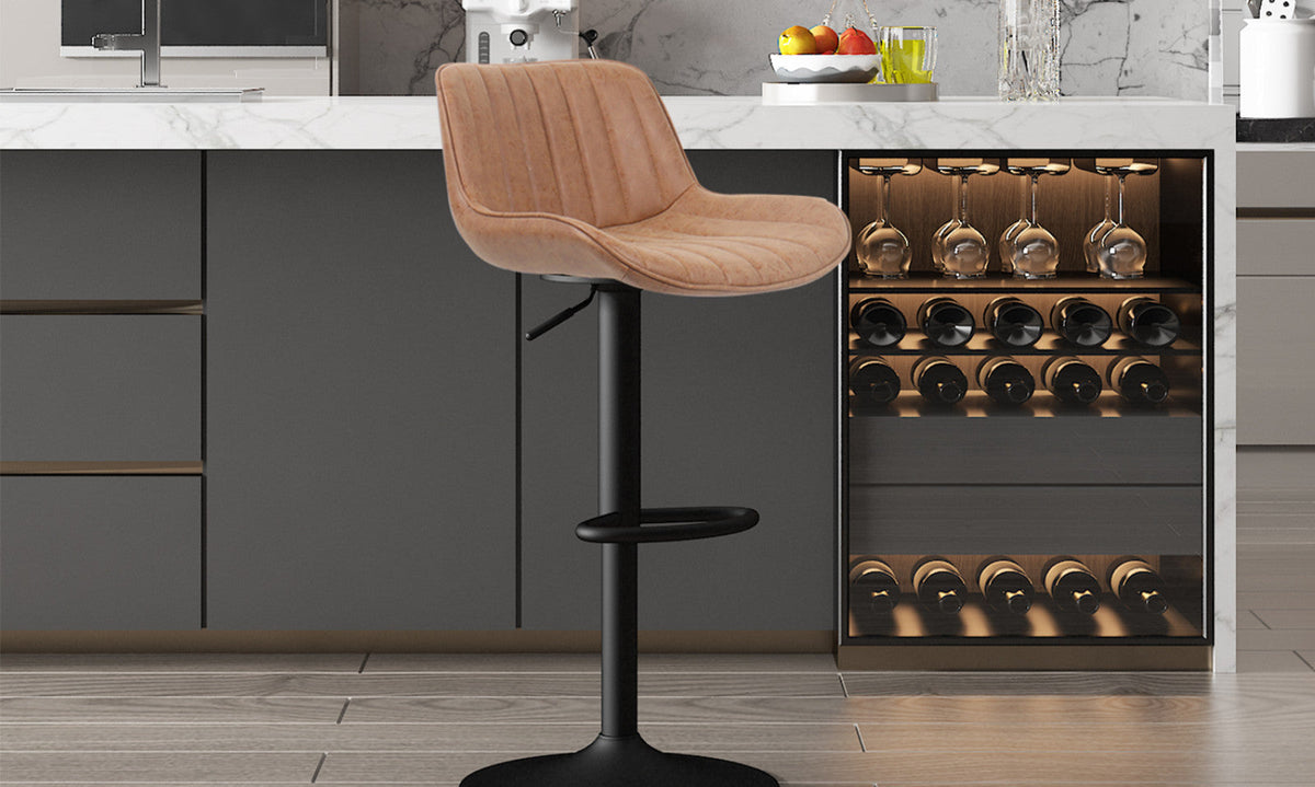 Tabouret de bar Fenna – Cognac – vue 3