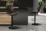 Tabouret de bar Malaga – Brun foncé – vue 2