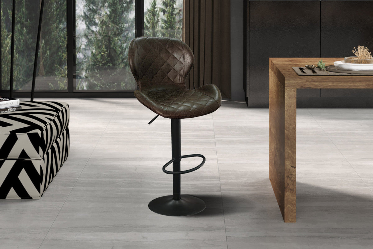Tabouret de bar Malaga – Brun foncé – vue 3