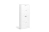 Meuble à chaussures Carini – Blanc, 4 tiroirs – 63 × 155 cm – vue principale