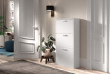 Meuble à chaussures Carini – Blanc, 3 tiroirs – 63 × 120 cm – vue 2