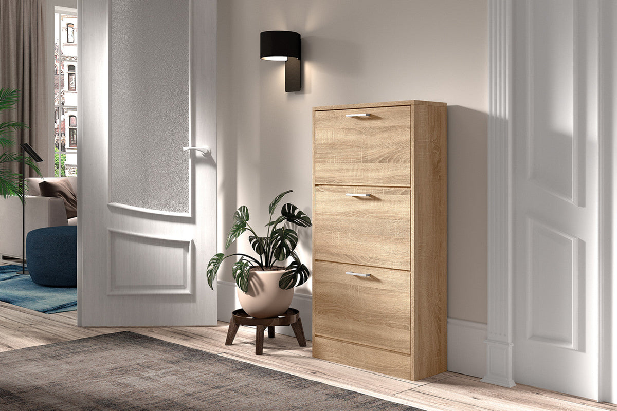 Meuble à chaussures Carini – Sonoma, 3 tiroirs – 63 × 120 cm – vue 2