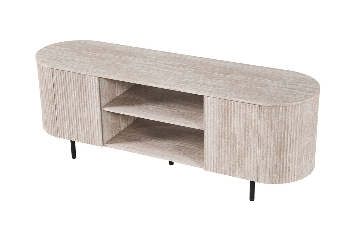 Meuble TV Lagos – Travertin beige – vue 4