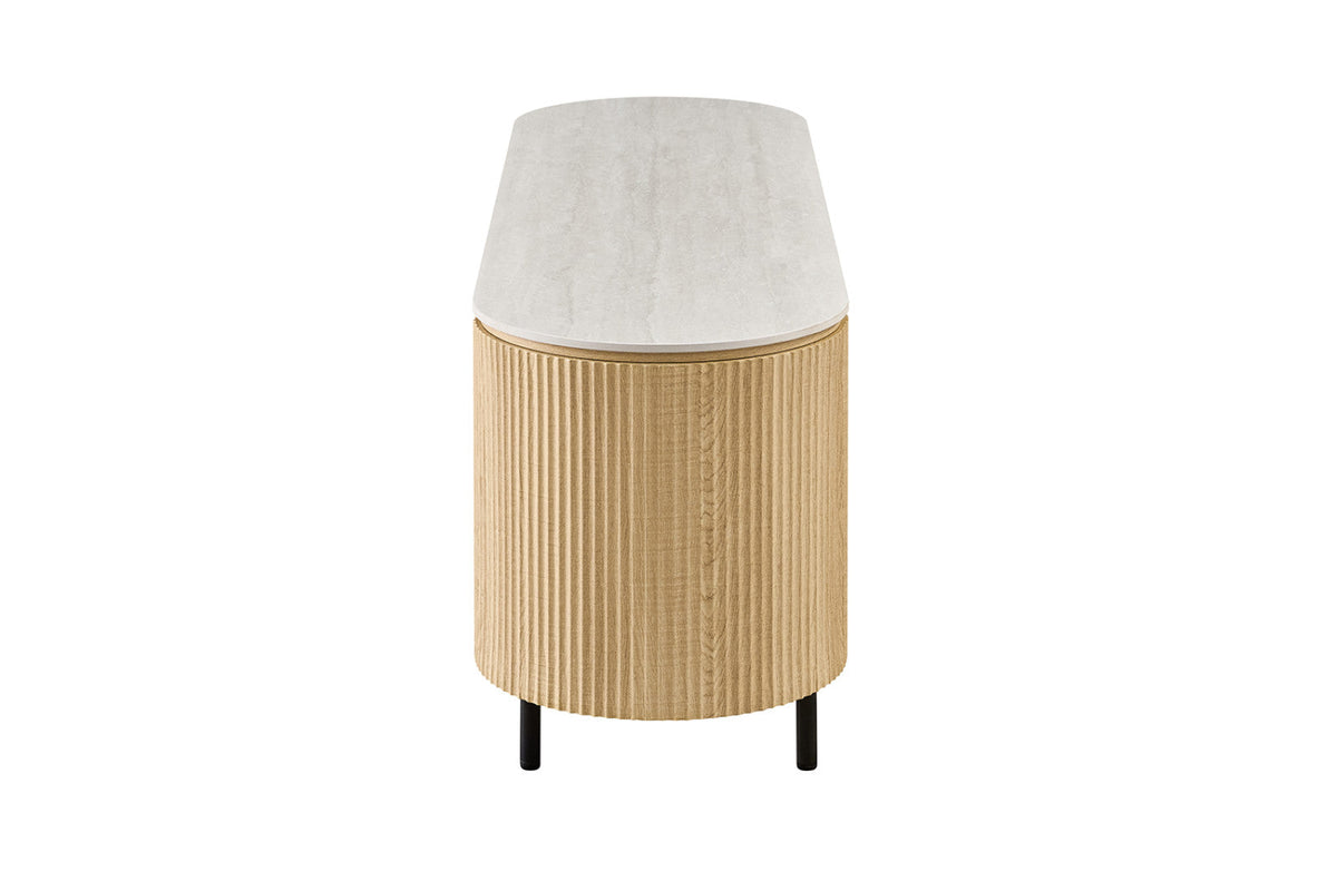 Meuble TV Vigo – Chêne naturel · baroque gris – vue 5