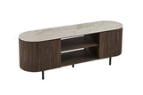 Meuble TV Vigo – Chêne foncé · Shakespeare beige – vue 4