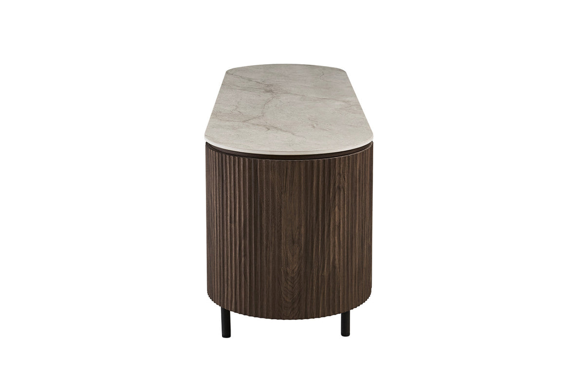 Meuble TV Vigo – Chêne foncé · Shakespeare beige – vue 5
