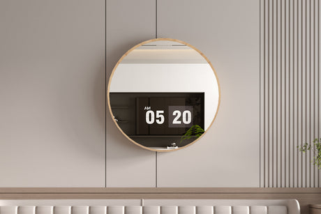 Miroir Roxy – chêne vieilli – 80x80 cm