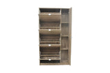 Meuble à chaussures Marcel – 4 tiroirs et 1 porte miroir décor sonoma
