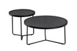 Set table basse Melia – ronde gris verre