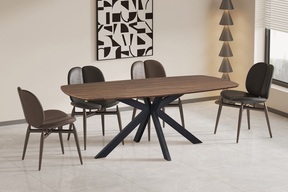Table Aziz – Chêne foncé – vue 2