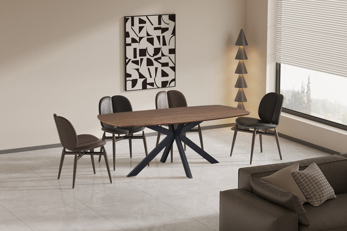 Table Aziz – Chêne foncé – vue 3