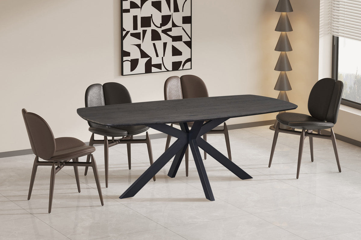 Table Aziz – Brun foncé – vue 2