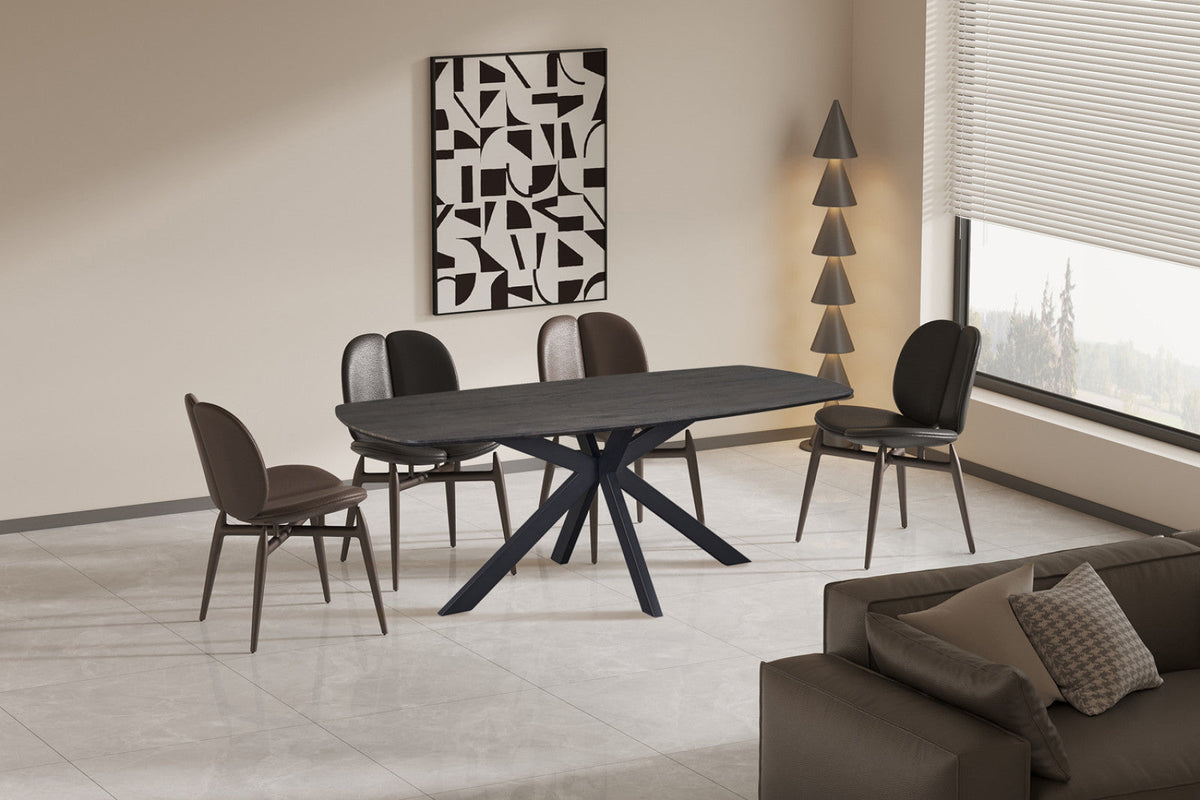 Table Aziz – Brun foncé – vue 3