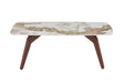 Table basse Alma – brillante pandora, pied noyer – 120x60 cm