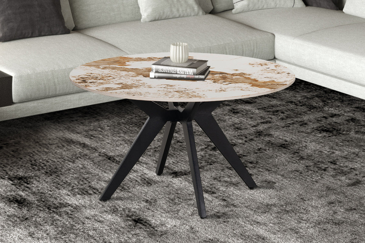 Table basse Apollo – Pandora brillant, ronde Ø 80 cm – vue 2