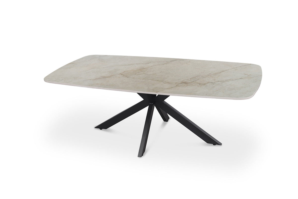 Table basse Apollo – Shakespeare beige brillant, ovale 130 × 70 cm – vue 4