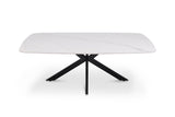 Table basse Apollo – Blanc, ovale 130 × 70 cm – vue principale