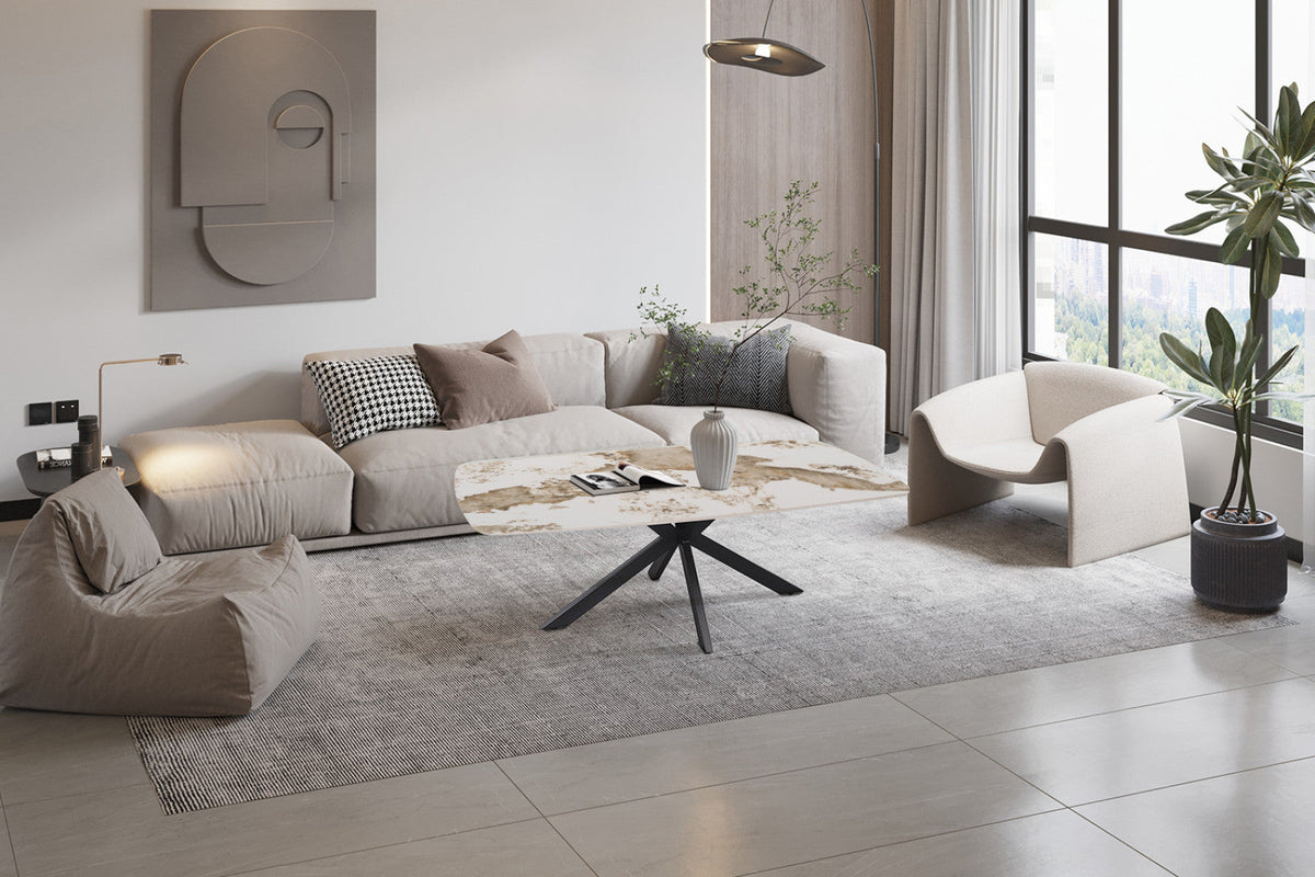 Table basse Apollo – Pandora brillant, ovale 130 × 70 cm – vue 3