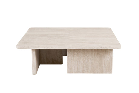 Table basse Arallo – Travertin beige – vue principale
