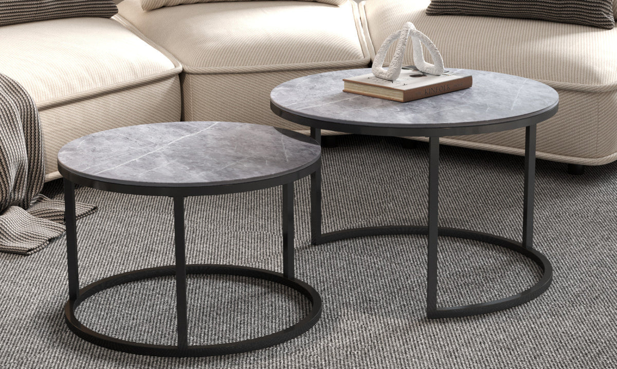 Table basse Boston – Gris pierre – vue 2