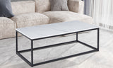 Table basse Dallas – décor marbre blanc