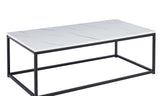 Table basse Dallas – décor marbre blanc
