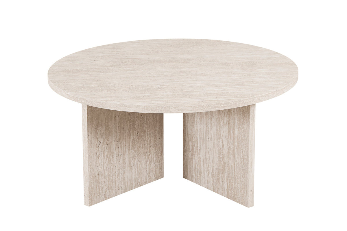 Table basse Drasir – Travertin beige – vue principale