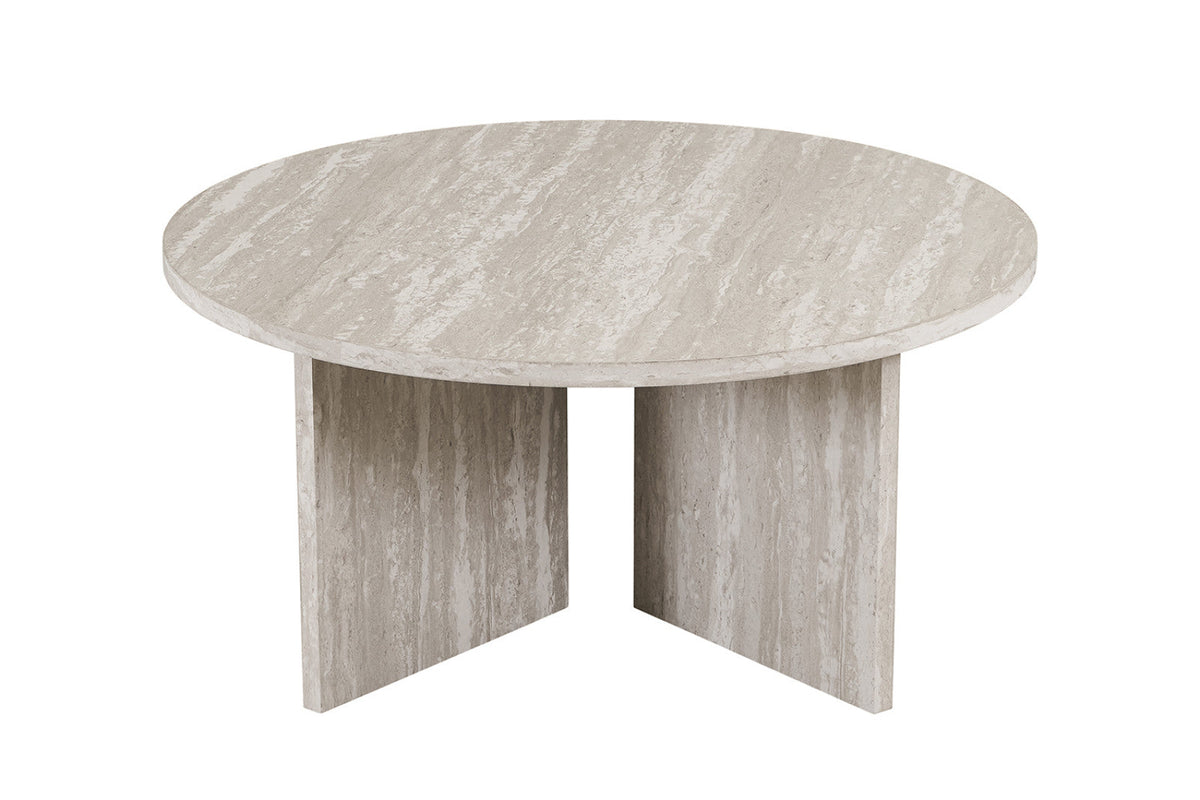 Table basse Drasir – Travertin gris – vue principale
