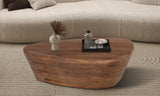 Table basse Evan – bois de manguier brun clair