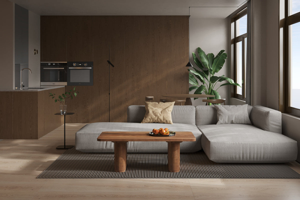 Table basse Jean – bois de manguier brun clair