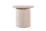 Table basse Lagos – Travertin beige, ronde Ø 50 cm – vue 4