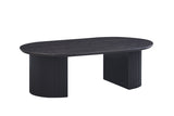 Table basse Lagos – Brun foncé, ovale 120 × 70 cm – vue 3
