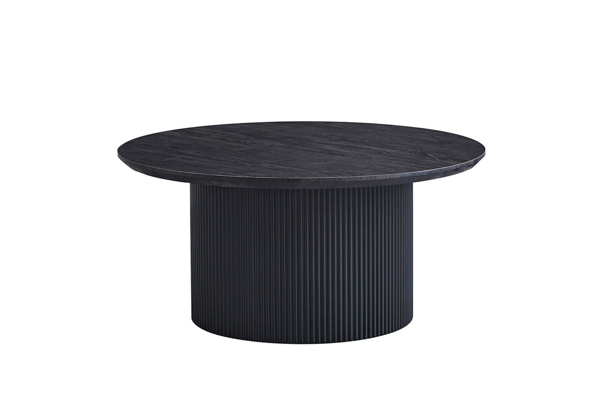 Table basse Lagos – Brun foncé, ronde Ø 80 cm – vue principale