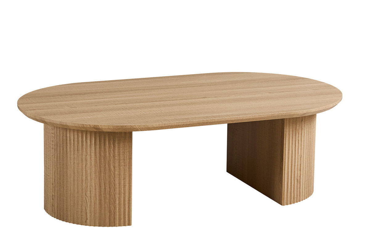 Table basse Lagos – Chêne naturel, ovale 120 × 70 cm – vue 3