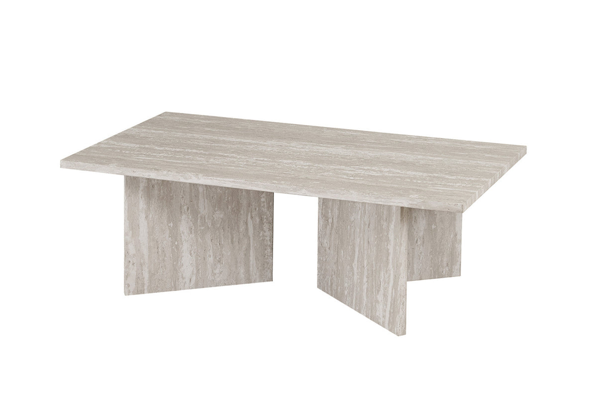 Table basse Litar – Travertin gris – vue 4