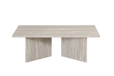 Table basse Litar – Travertin gris – vue principale