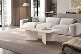 Table basse Litar – Travertin beige – vue 3