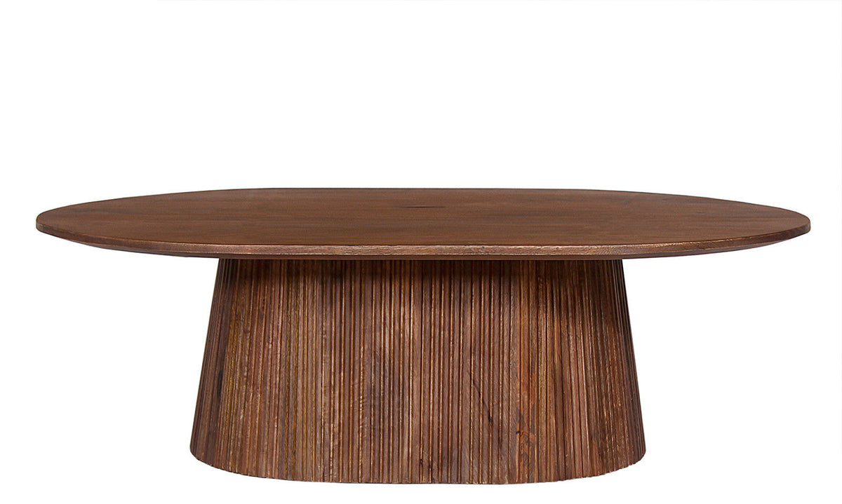 Table basse Miguel – Brun clair, ovale 120 × 70 cm – vue 3