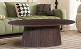 Table basse Miguel – Brun foncé, ovale 120 × 70 cm – vue 2