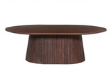 Table basse Miguel – Brun foncé, ovale 120 × 70 cm – vue 3