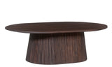 Table basse Miguel – Brun foncé, ovale 120 × 70 cm – vue 4
