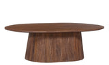 Table basse Miguel – Brun clair, ovale 120 × 70 cm – vue principale