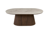 Table basse Vigo – Chêne foncé · Shakespeare beige – vue principale