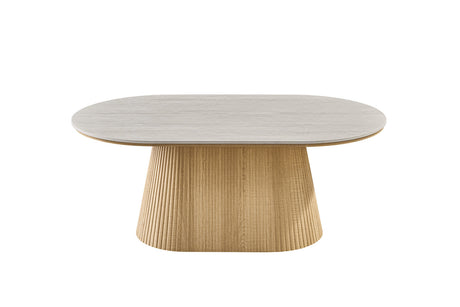 Table basse Vigo – Chêne naturel · baroque gris – vue principale