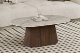 Table basse Vigo – Chêne foncé · Shakespeare beige – vue 3