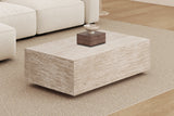 Table basse Jacky – décor travertin beige