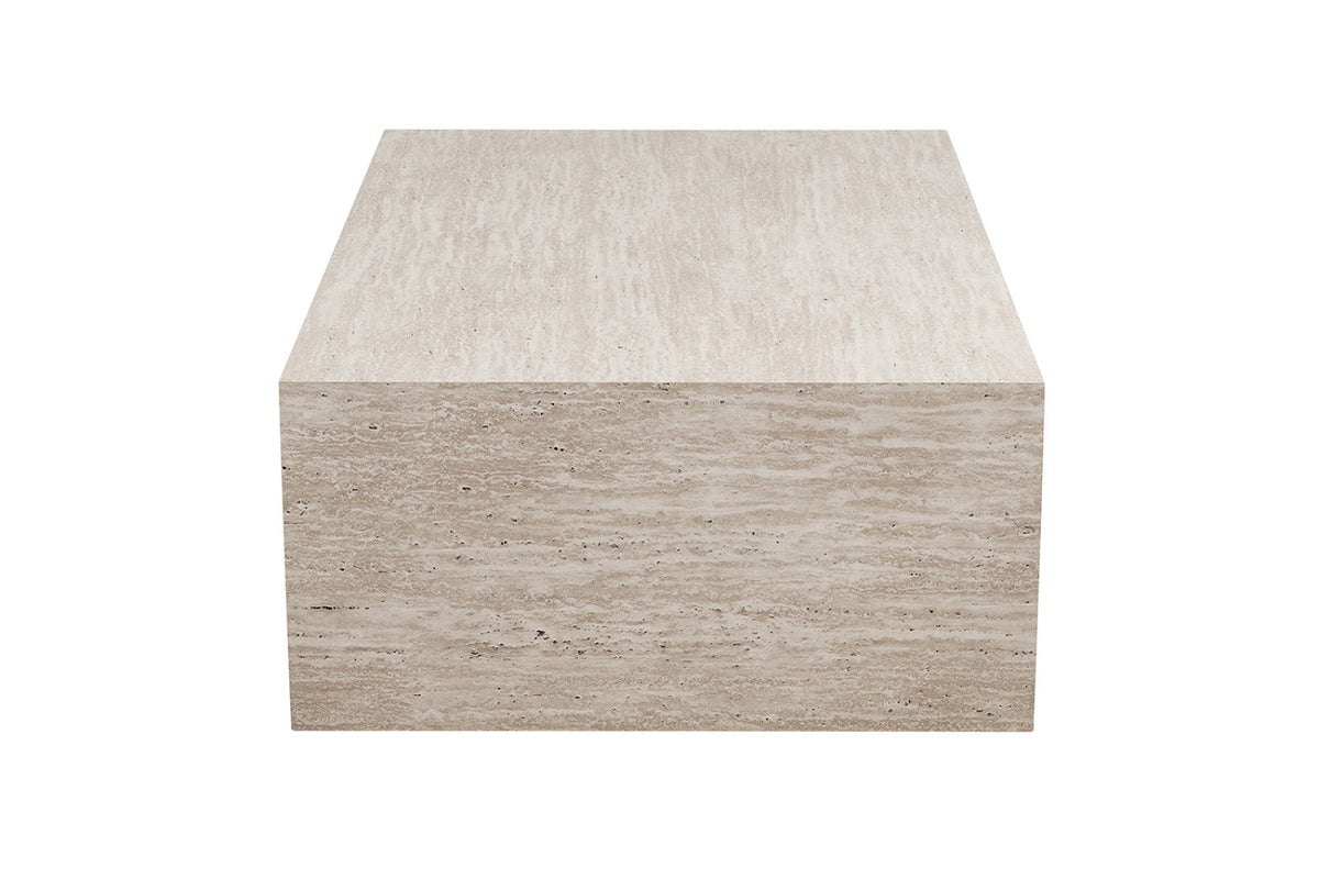 Table basse Jacky – décor travertin beige